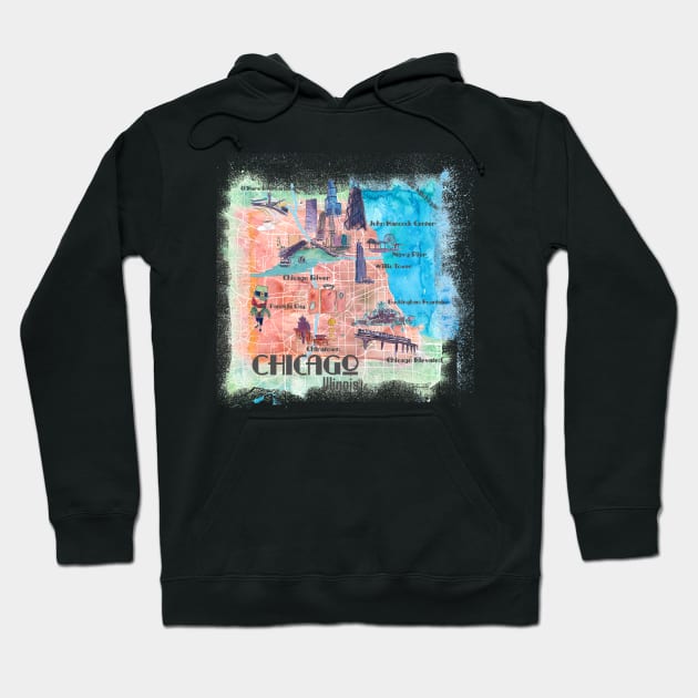 Chicago, Illinois Hoodie by artshop77